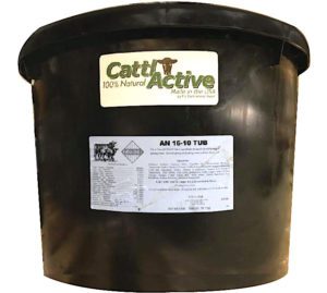 A black bucket with a label on it