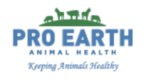 A logo of pro earth animal health